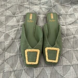Sam Edelman Green Flats Size 8, worn once